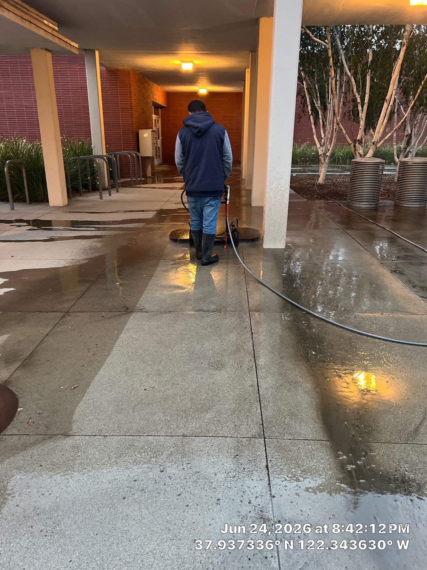 Professional Powerwashing & Maintenance crew at work