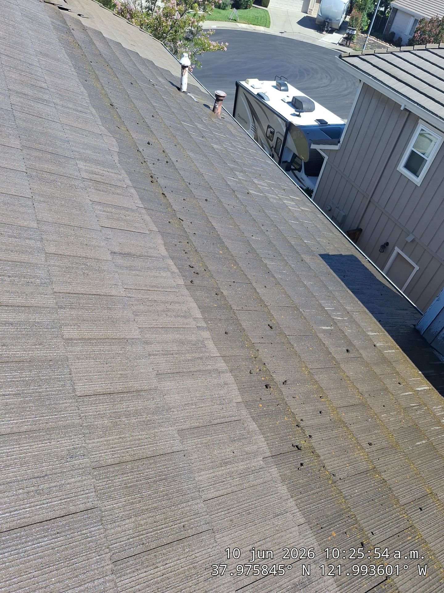 Gutter cleaning on a Concord home